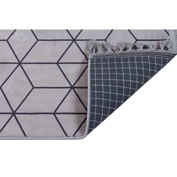 Сив миещ се килим 160x100 cm - Vitaus-image-2