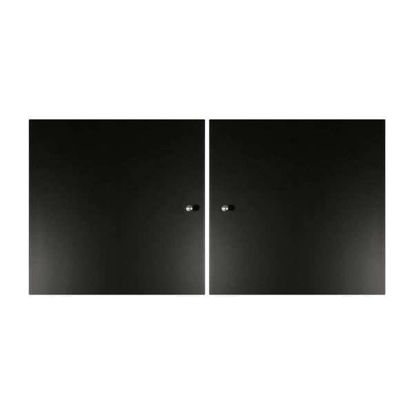 Черна врата за модулна система от рафтове 2 бр. 32x33 cm Mistral Kubus - Hammel Furniture