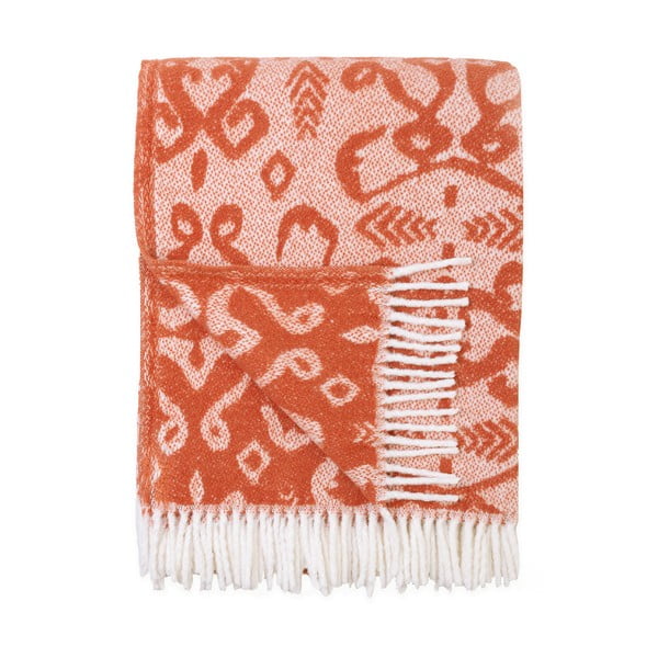 Оранжево одеяло със съдържание на памук , 140 x 180 cm Mykonos - Euromant