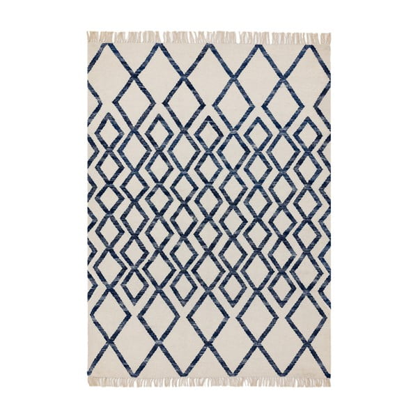 Бежов и син килим Диамант, 120 x 170 cm Hackney - Asiatic Carpets