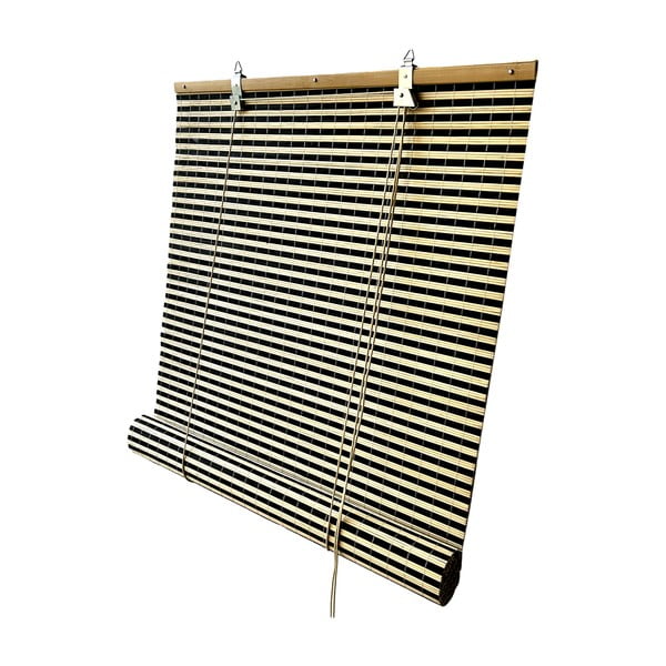 Бамбукова ролетна щора в черен и естествен цвят 200x160 cm Vela – Gardinia-image-3