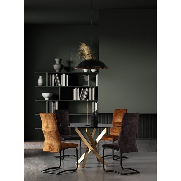 Зелен тапициран трапезен стол Thelma – Bizzotto-image-1