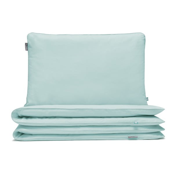 Мента зелено памучно спално бельо за двойно легло , 200 x 200 cm - Mumla