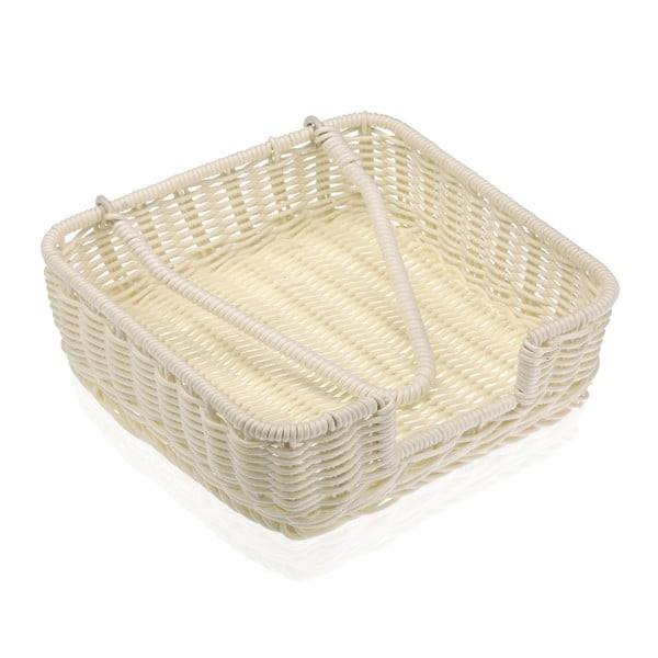 Бяла хартиена кошница за салфетки Wonda, 20 x 20 cm - Versa