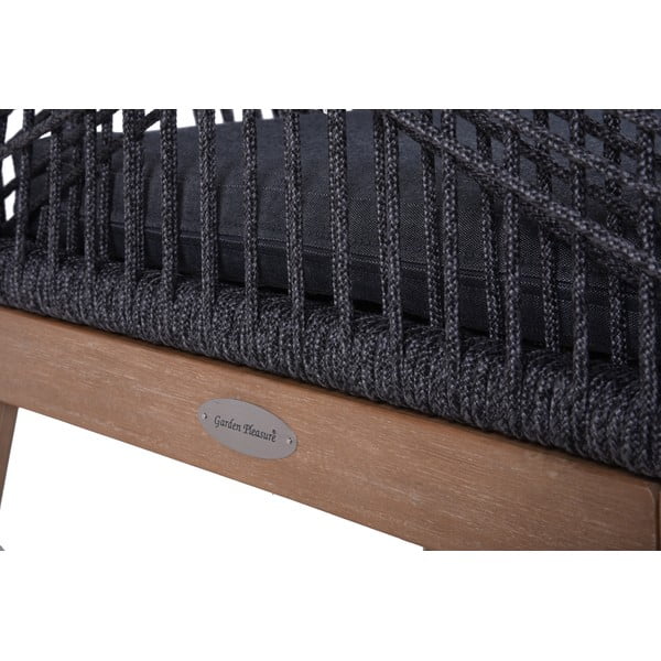 Сив градински стол от масивно дърво Pomona – Garden Pleasure-image-3