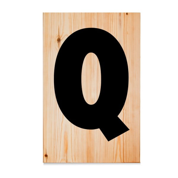 Dřevěná cedule Letters Q