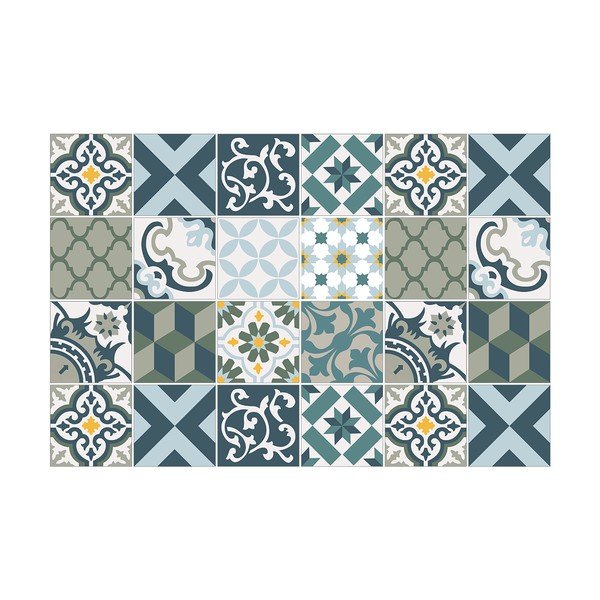 Комплект от 24 стикера за стена Azulejos Rony, 10 x 10 cm - Ambiance-image-2