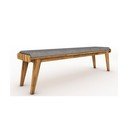 Дъбова пейка със светлосива седалка Retro - The Beds