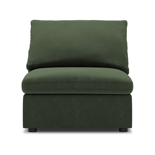 Тъмнозелена средна част на модулен диван от велур Galaxy - Windsor & Co Sofas
