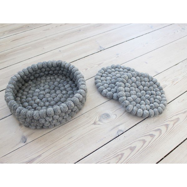 Подложка за топки от сива стоманена вълна Подложка за топки, ⌀ 20 cm - Wooldot-image-1