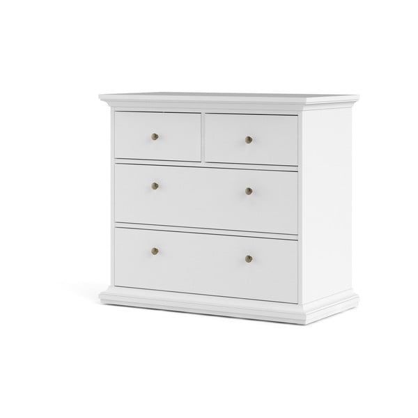 Бял нисък скрин 96x87 cm Paris – Tvilum-image-2