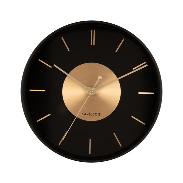 Стенен часовник ø 35 cm Златен диск - Karlsson