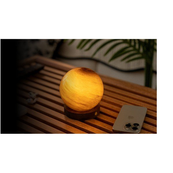 Тъмнокафява светлинна декорация с USB ø 8 cm Sand Storm – Gingko-image-2