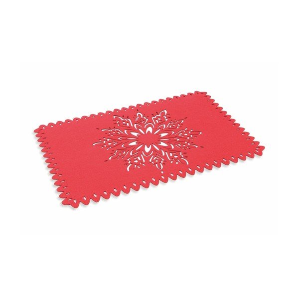 Red XMAS Tovaglietta Rett Rossa Fiocco Di Neve Коледна подложка, 45 x 30 cm - Villa d'Este