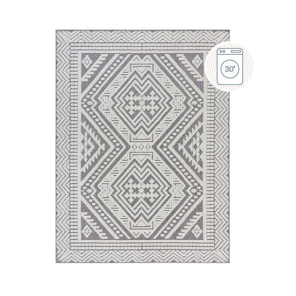 Сив килим от шенил подходящ за пране 80x160 cm Jaipur – Flair Rugs