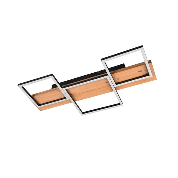 Черно и естествено LED затъмняващо се осветително тяло за таван 34x65 cm Harper – Trio-image-4