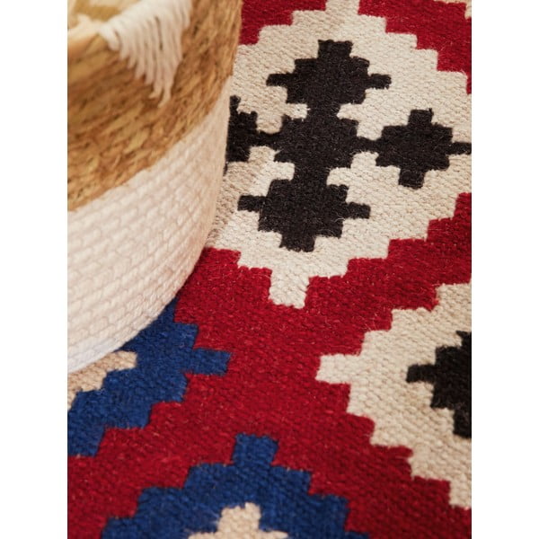 Червена двустранна ръчно изработена вълнена пътека 60x190 cm Kamal Rami – Nouristan-image-4