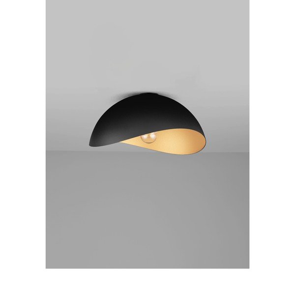 Матово черно/ в златист цвят метално осветително тяло за таван Opsi – Nova Luce-image-3