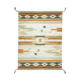 Реверсивен килим за открито, изработен от рециклирана пластмаса , 120 x 180 cm Aztec - Green Decore