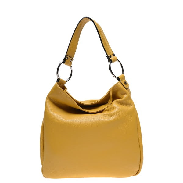 Жълта кожена чанта - Renata Corsi