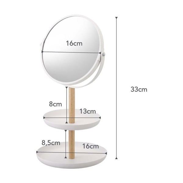 Козметично огледало ø 17,5 cm Tosca - YAMAZAKI-image-3