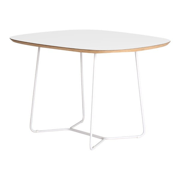 Bílý stůl s kovovými nohami IKER Maple