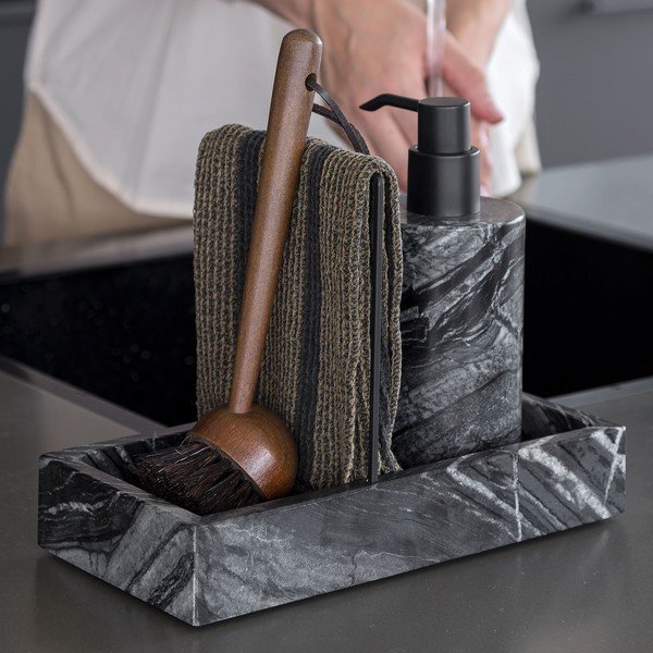 Тъмносив каменен органайзер за мивки Marble – Mette Ditmer Denmark-image-1