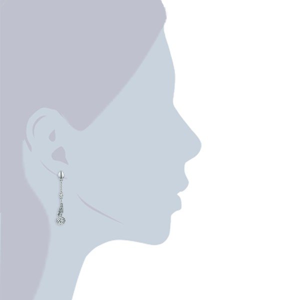 Postříbřené náušnice s krystaly Swarovski Saint Francis Crystals Garrie-image-2
