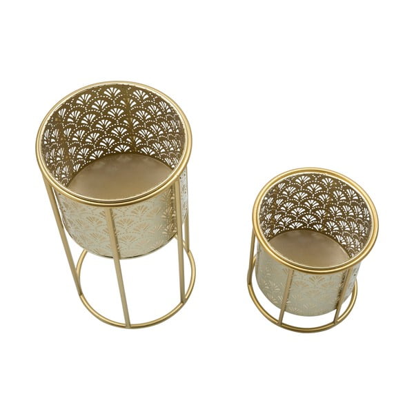 Комплект от 2 стойки за саксии в златисто, височина 40 cm Golvy - Mauro Ferretti-image-3