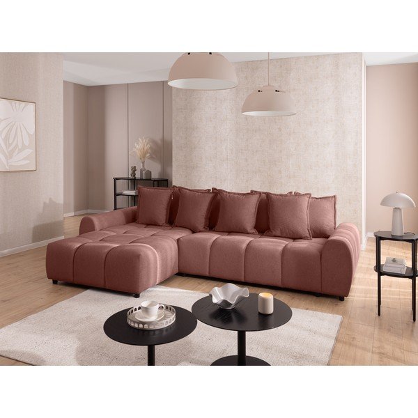 Теракотен ъглов диван (ляв ъгъл) Albane  – Ropez-image-1