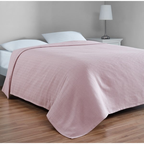 Розова памучна покривка за двойно легло 200x230 cm Serenity - Mijolnir