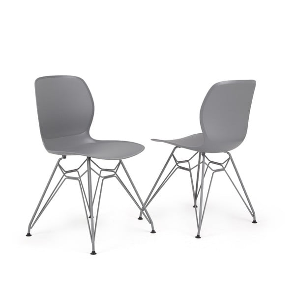 Комплект от 2 сиви стола Rietia - Garageeight