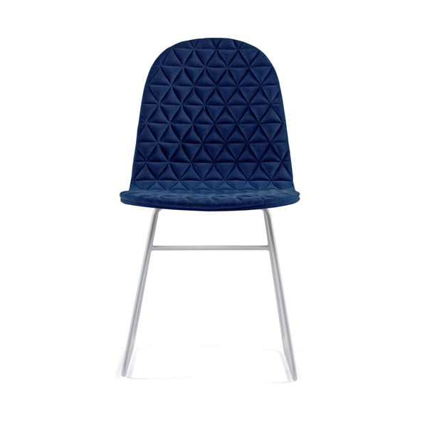 Tmavě modrá židle s kovovými nohami Iker Mannequin V Triangle
