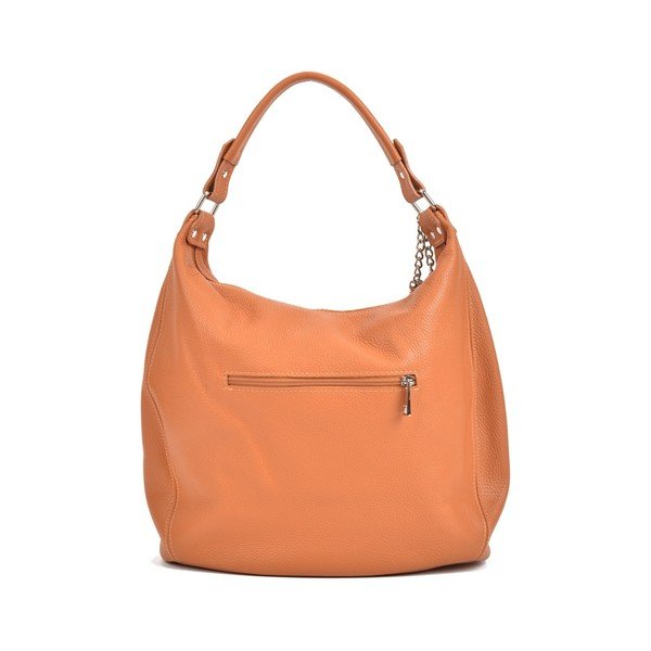 Koňakově hnědá kožená kabelka Sofia Cardoni Bruhna-image-3