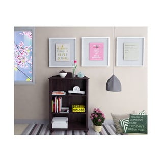 Кафява библиотека от масивен бор 77x116 cm Ella – Støraa