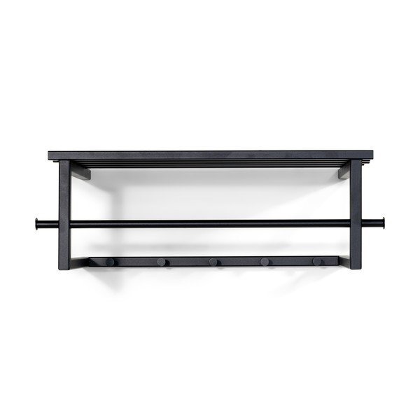 Черна метална стенна закачалка с рафт 76 cm Marco – Spinder Design-image-2