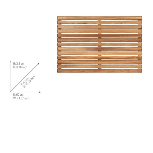 Дървена постелка за баня в естествен цвят  40x60 cm Acacia - Wenko-image-4