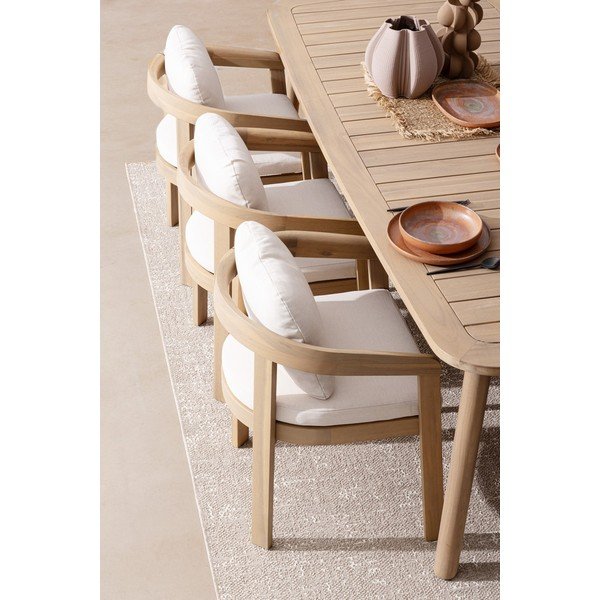 Градински стол от масивно дърво в естествен цвят Pablo – Bizzotto-image-1