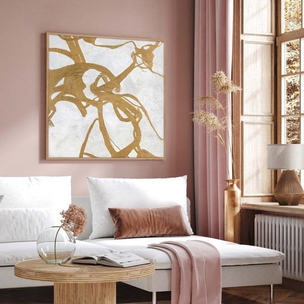 Ръчно рисувана картина 100x100 cm Goldplay - Malerifabrikken-image-2