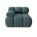 Кадифен модул за диван в цвят петрол (ляв ъгъл) Bellis - Micadoni Home
