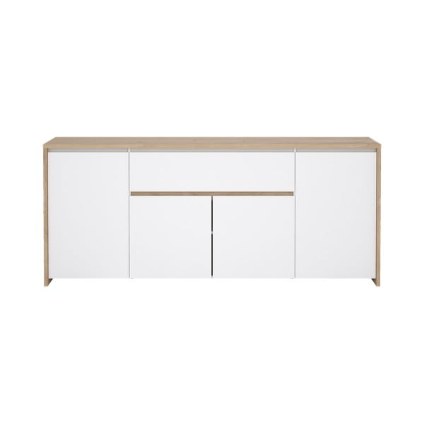 Скрин от дъбов декор в бял и естествен цвят 197x84x48 cm Next – Tvilum