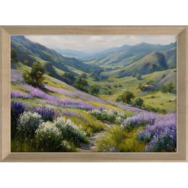 Печатна картина с включена рамка 75x56 cm Violet Hills – Styler