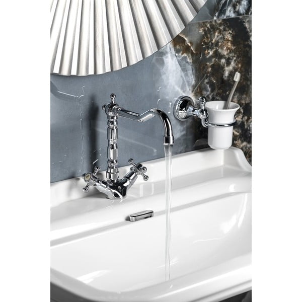 Стояща батерия за мивка в лъскаво-сребрист цвят Antea – Sapho-image-1