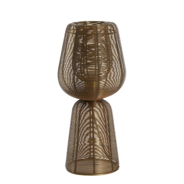 Метална настолна лампа в бронзов цвят (височина 42 cm) Aboso – Light & Living