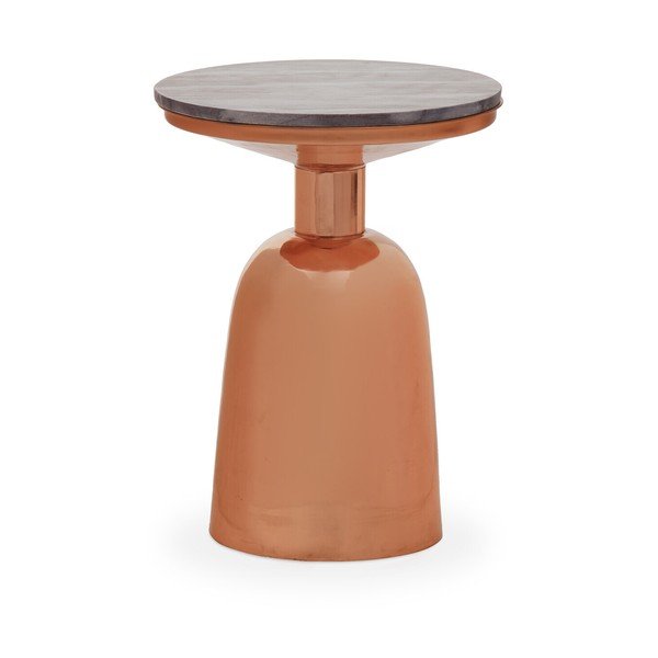 Кръгла странична масичка с мраморна плоча ø 48 cm Amira – Premier Housewares-image-3