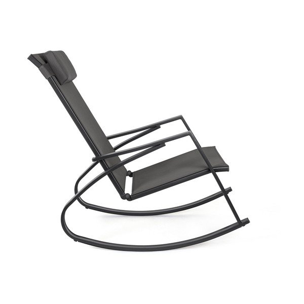 Антрацитен метален градински стол Ercolano – Bizzotto-image-3