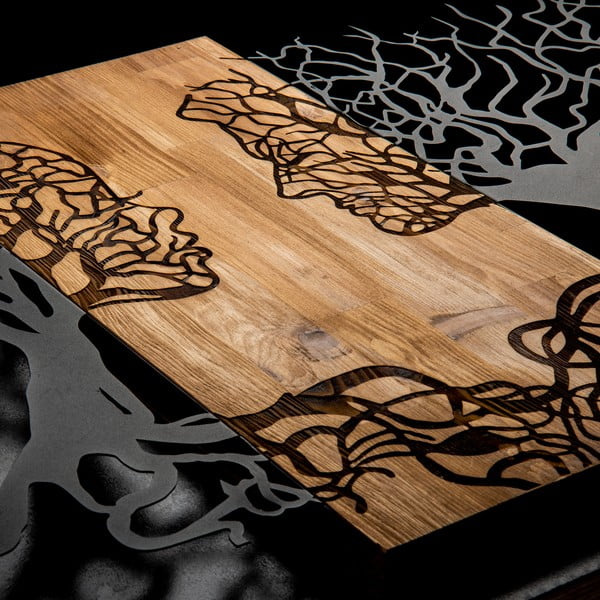 Дървена и метална декорация за стена 92x58 cm Tutku - Wallity-image-4