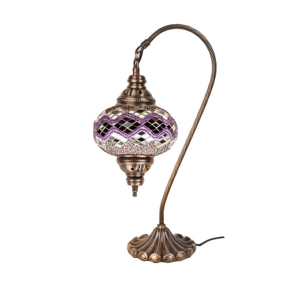 Skleněná ručně vyrobená lampa Fishing Orchid, ⌀ 17 cm