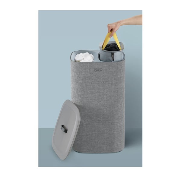 Сив текстилен кош за пране , 60 л Tota - Joseph Joseph-image-3