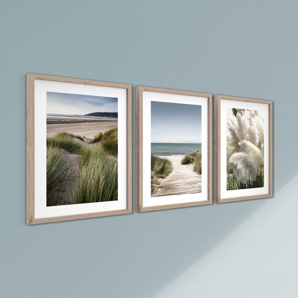 Печатни картини в комплект 3 бр. с включена рамка 30x40 cm Tranquil – Styler-image-3